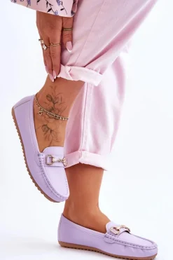 Best Klasyczne Skórzane Mokasyny Fioletowe Verona Damskie Mokasyny Damskie Zamszowe