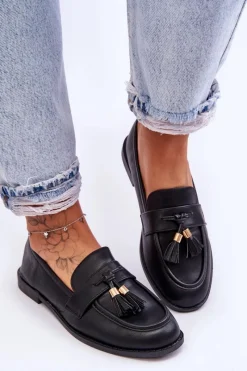 Mokasyny Damskie Skórzane><noscript><img width=