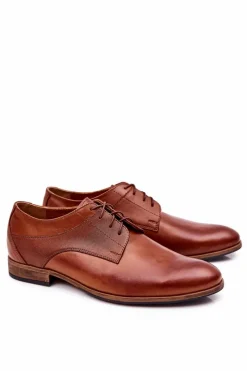 Discount Klasyczne Skórzane Półbuty Bednarek 806 Brązowe Męskie Bednarek Polish Shoes|Półbuty Eleganckie