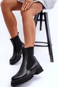 Czarne Botki|Botki Płaskie><noscript><img width=