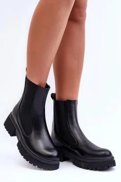 Czarne Botki|Botki Płaskie><noscript><img width=