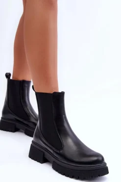 Czarne Botki|Botki Płaskie><noscript><img width=