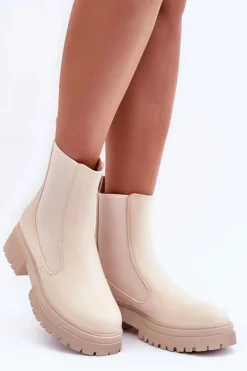 Brązowe I Beżowe Botki|Botki Płaskie><noscript><img width=