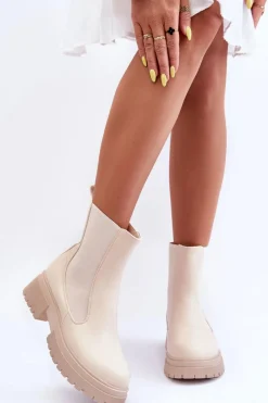 Brązowe I Beżowe Botki|Botki Płaskie><noscript><img width=