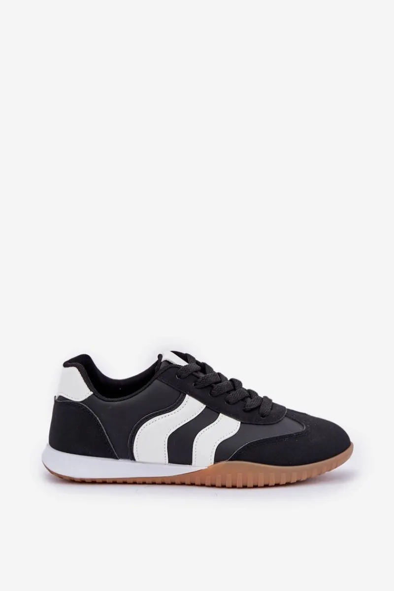 Online Klasyczne Sneakersy Damskie Z Eko Skóry Czarne Maretina Damskie Sneakersy Damskie