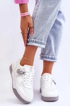 Clearance Big Star Shoes Klasyczne Sneakersy Memory Foam System Big Star LL274A024 Białe