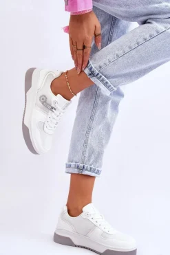 Clearance Big Star Shoes Klasyczne Sneakersy Memory Foam System Big Star LL274A024 Białe