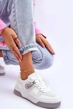 Clearance Big Star Shoes Klasyczne Sneakersy Memory Foam System Big Star LL274A024 Białe