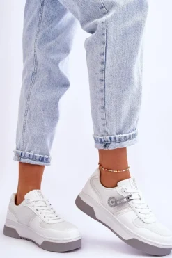 Clearance Big Star Shoes Klasyczne Sneakersy Memory Foam System Big Star LL274A024 Białe