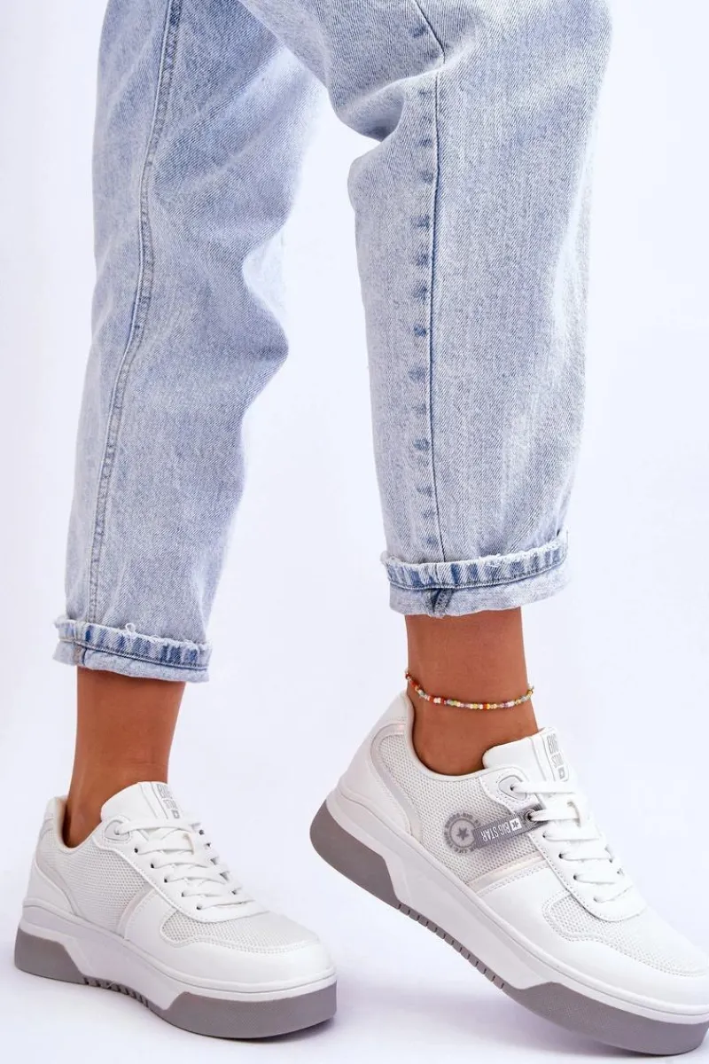 Clearance Big Star Shoes Klasyczne Sneakersy Memory Foam System Big Star LL274A024 Białe