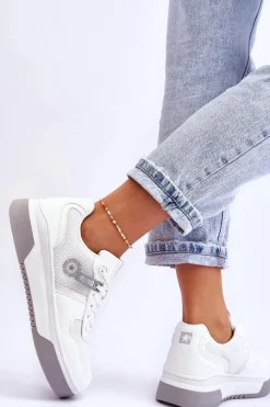 Clearance Big Star Shoes Klasyczne Sneakersy Memory Foam System Big Star LL274A024 Białe