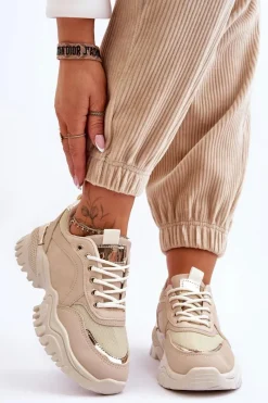 Clearance Boto Klasyczne Sportowe Buty Na Platformie Beżowe Need It