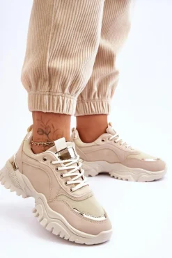 Clearance Boto Klasyczne Sportowe Buty Na Platformie Beżowe Need It