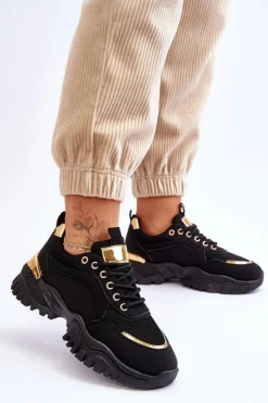 Sneakersy Damskie>Boto Klasyczne Sportowe Buty Na Platformie Czarne Need It