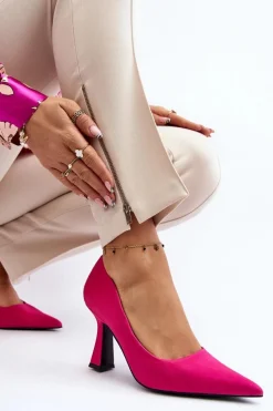 Clearance Klasyczne Szpilki W Szpic Fuksja Delimena Damskie Czółenka Klasyczne