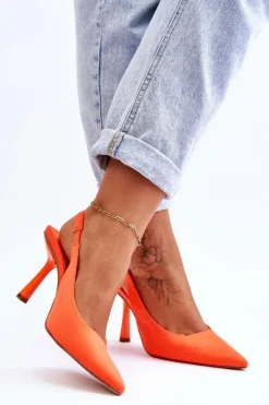 Discount Klasyczne Szpilki W Szpic Neonowy Pomarańcz Whitley Damskie Czółenka Klasyczne