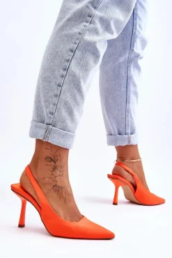 Discount Klasyczne Szpilki W Szpic Neonowy Pomarańcz Whitley Damskie Czółenka Klasyczne