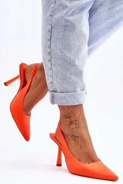 Discount Klasyczne Szpilki W Szpic Neonowy Pomarańcz Whitley Damskie Czółenka Klasyczne