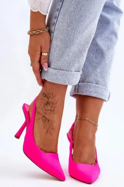 Czółenka Klasyczne>Boto Klasyczne Szpilki W Szpic Neonowy Róż Whitley