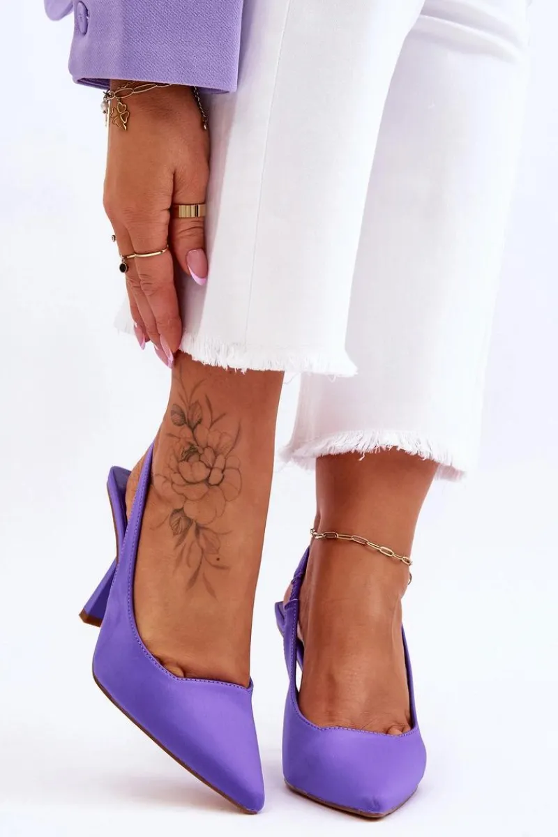 New Boto Klasyczne Szpilki W Szpic Fioletowe Whitley