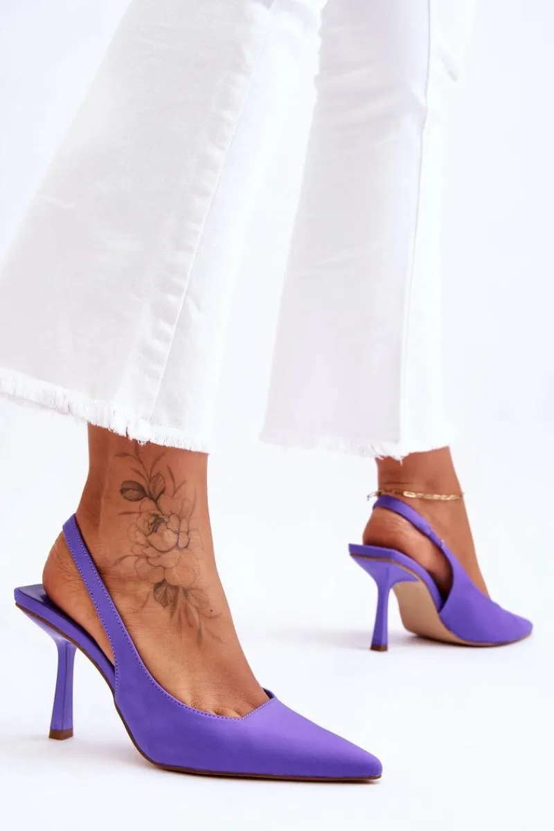 New Boto Klasyczne Szpilki W Szpic Fioletowe Whitley