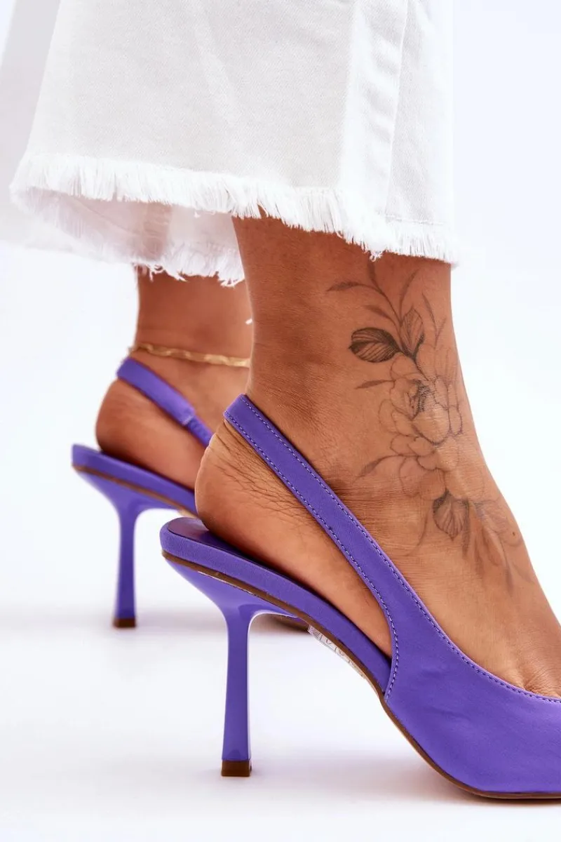 New Boto Klasyczne Szpilki W Szpic Fioletowe Whitley