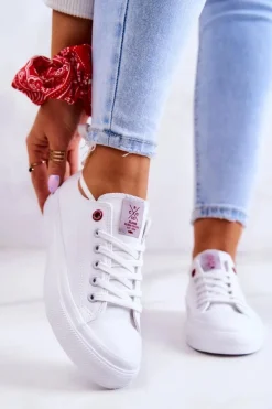 Online Klasyczne Trampki JJ2R4017C Białe Damskie Trampki Damskie Cross Jeans|Trampki Damskie Niskie