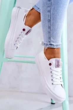 Online Klasyczne Trampki JJ2R4017C Białe Damskie Trampki Damskie Cross Jeans|Trampki Damskie Niskie