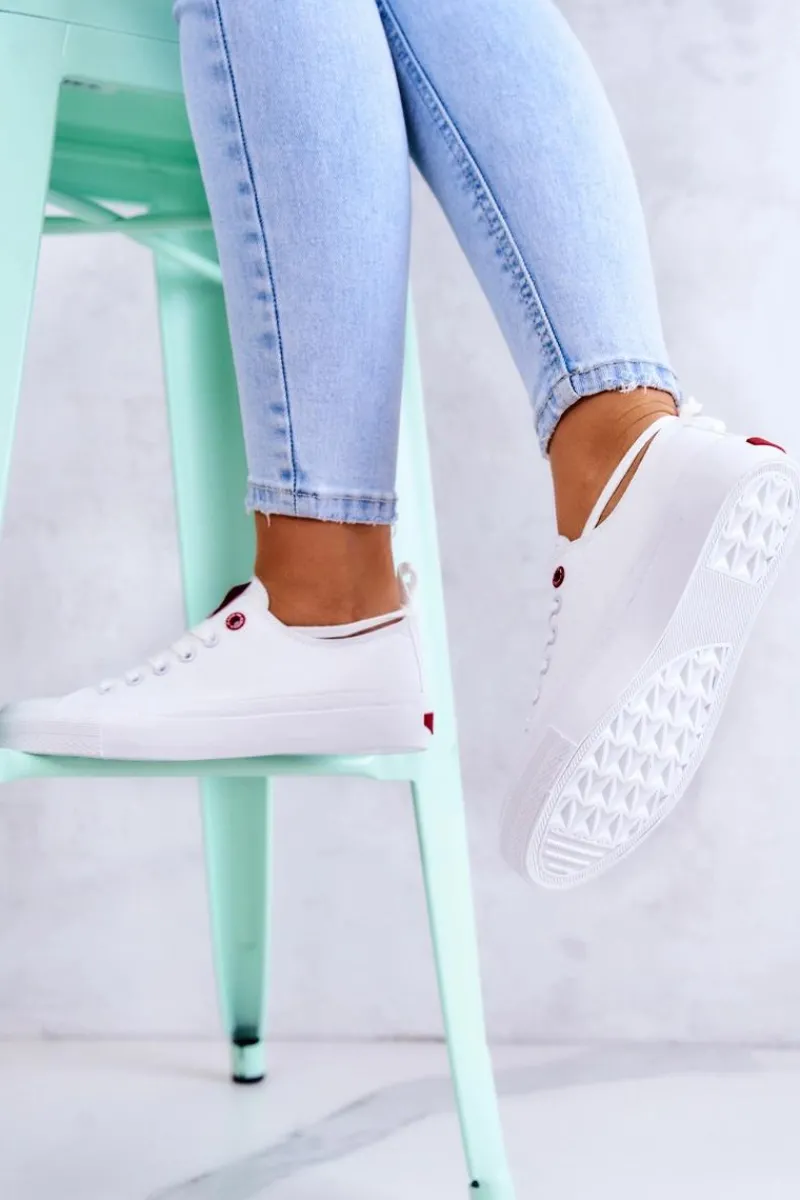 Online Klasyczne Trampki JJ2R4017C Białe Damskie Trampki Damskie Cross Jeans|Trampki Damskie Niskie