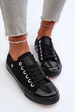 Hot Big Star Shoes Klasyczne Trampki Damskie Big Star NN274284 Czarne