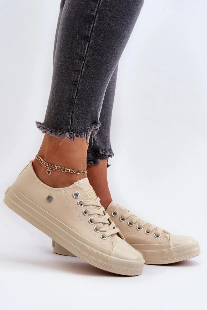 Trampki Damskie Big Star|Trampki Damskie Niskie>Big Star Shoes Klasyczne Trampki Damskie Big Star NN274286 Beżowe Beżowy