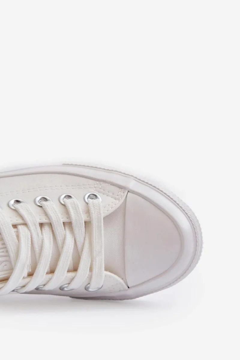 Trampki Damskie Big Star|Trampki Damskie Niskie>Big Star Shoes Klasyczne Trampki Damskie Big Star NN274285 Białe Biały