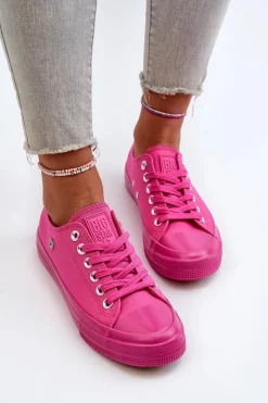 Hot Big Star Shoes Klasyczne Trampki Damskie Big Star NN274290 Fuksja Różowy