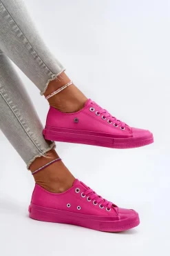 Hot Big Star Shoes Klasyczne Trampki Damskie Big Star NN274290 Fuksja Różowy