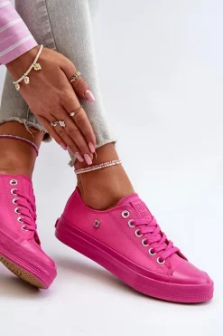 Hot Big Star Shoes Klasyczne Trampki Damskie Big Star NN274290 Fuksja Różowy