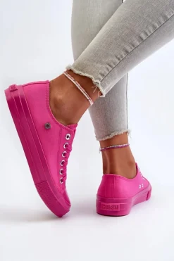 Hot Big Star Shoes Klasyczne Trampki Damskie Big Star NN274290 Fuksja Różowy