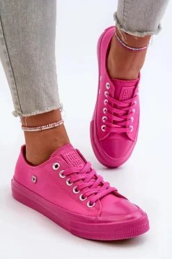 Hot Big Star Shoes Klasyczne Trampki Damskie Big Star NN274290 Fuksja Różowy
