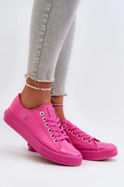 Hot Big Star Shoes Klasyczne Trampki Damskie Big Star NN274290 Fuksja Różowy