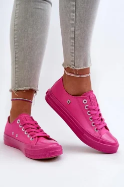 Hot Big Star Shoes Klasyczne Trampki Damskie Big Star NN274290 Fuksja Różowy