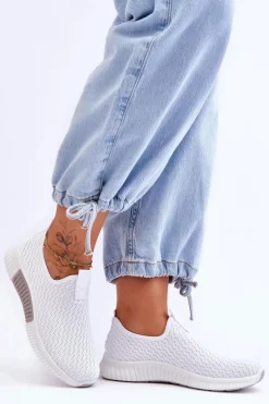 Online Klasyczne Wsuwane Buty Sportowe Białe Frankie Damskie Buty Sportowe Na Platformie|Sneakersy Damskie