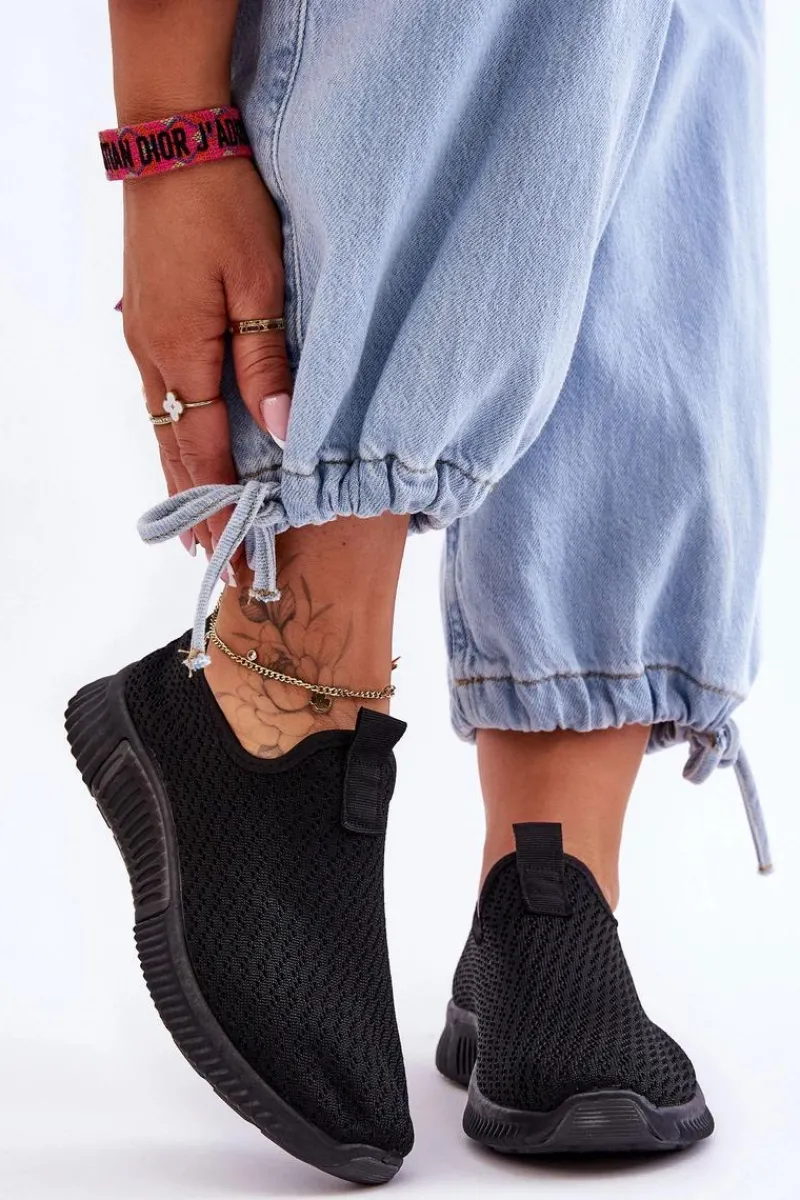 Online Klasyczne Wsuwane Buty Sportowe Czarne Frankie Damskie Sneakersy Damskie