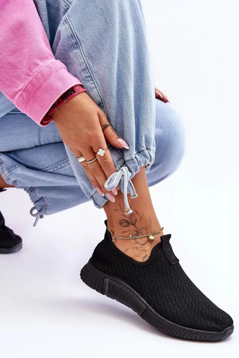 Online Klasyczne Wsuwane Buty Sportowe Czarne Frankie Damskie Sneakersy Damskie