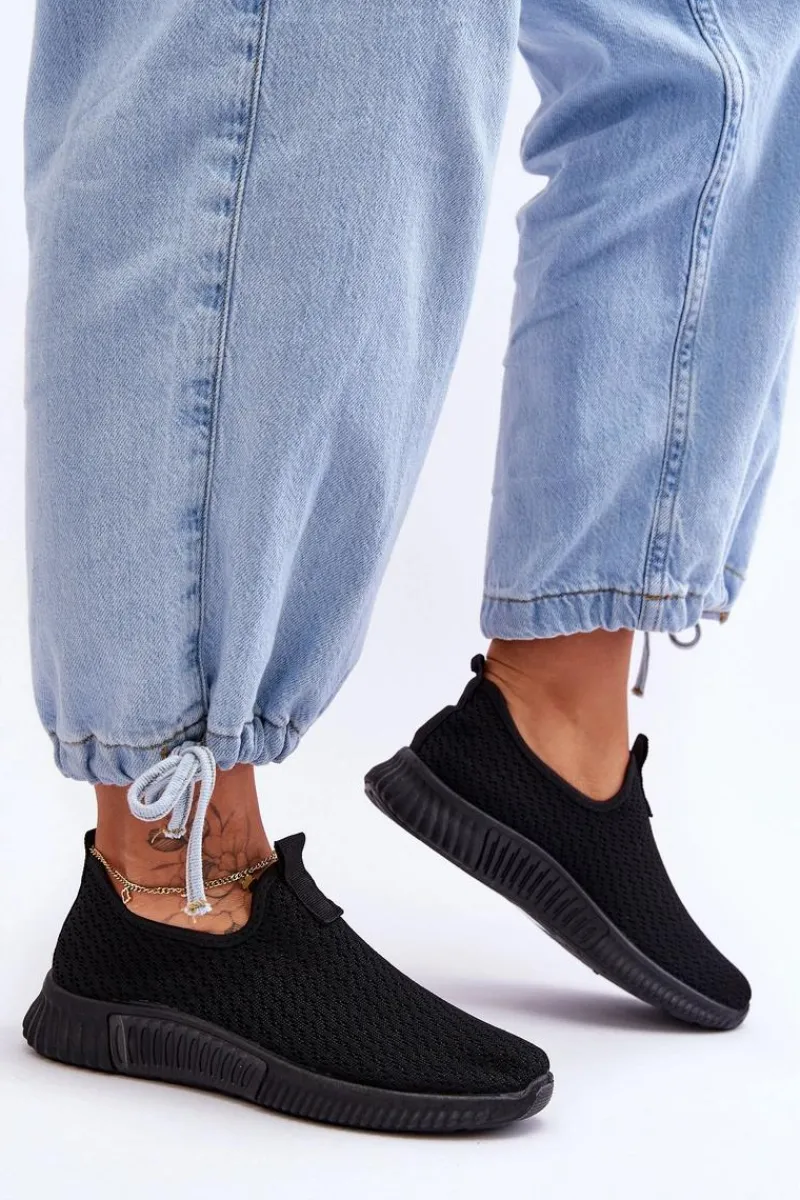 Online Klasyczne Wsuwane Buty Sportowe Czarne Frankie Damskie Sneakersy Damskie