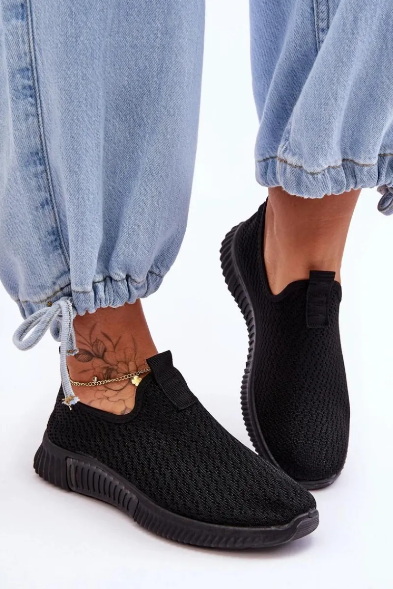 Online Klasyczne Wsuwane Buty Sportowe Czarne Frankie Damskie Sneakersy Damskie