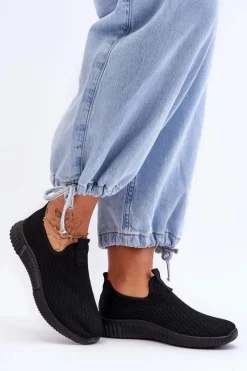 Online Klasyczne Wsuwane Buty Sportowe Czarne Frankie Damskie Sneakersy Damskie