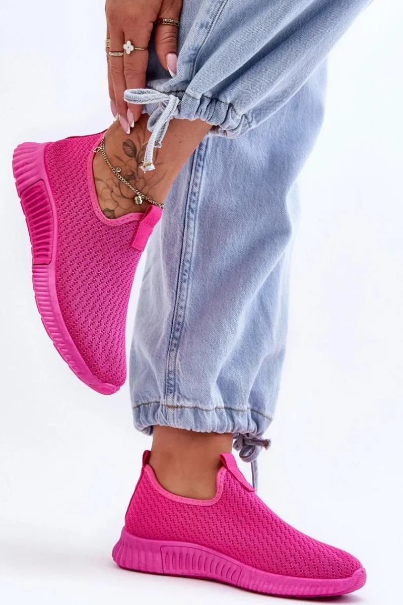 Buty Sportowe Na Platformie|Sneakersy Damskie>Boto Klasyczne Wsuwane Buty Sportowe Fuksja Frankie