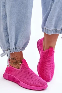 Buty Sportowe Na Platformie|Sneakersy Damskie>Boto Klasyczne Wsuwane Buty Sportowe Fuksja Frankie