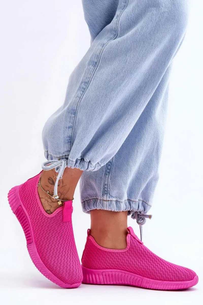 Buty Sportowe Na Platformie|Sneakersy Damskie>Boto Klasyczne Wsuwane Buty Sportowe Fuksja Frankie