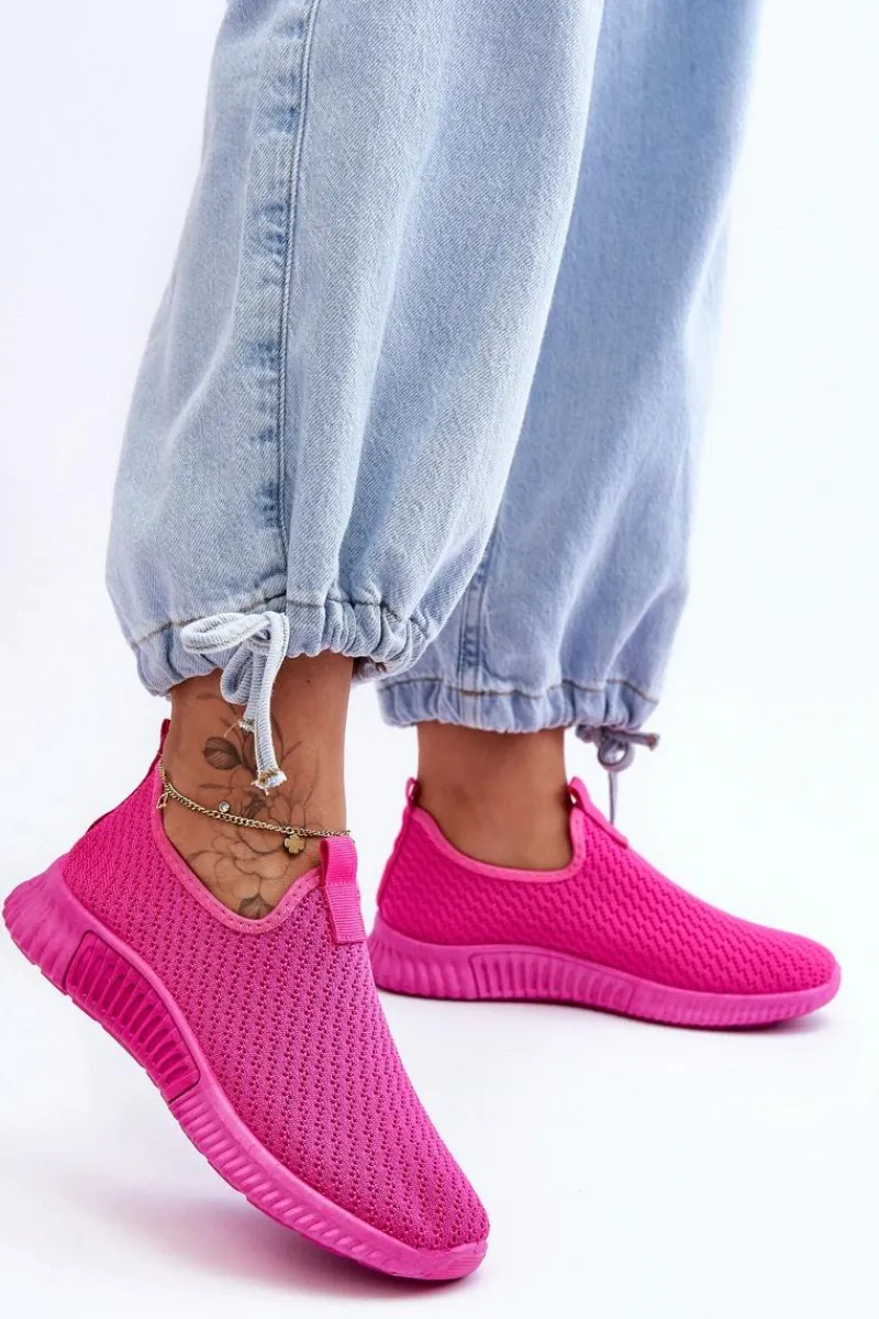 Buty Sportowe Na Platformie|Sneakersy Damskie>Boto Klasyczne Wsuwane Buty Sportowe Fuksja Frankie