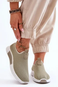 Hot Boto Klasyczne Wsuwane Buty Sportowe Zielone Frankie